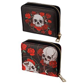 Schedels & Rozen Rondrits Portemonnnee - Small