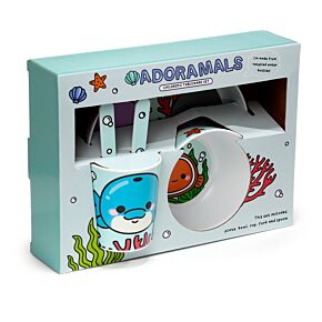 Adoramals Zeeleven Set van 5  RPET Duurzaam Kinderservies