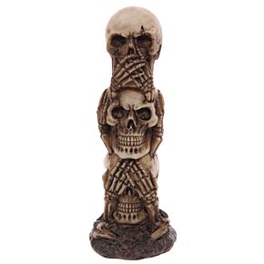 Hoor geen kwaad Schedel Totem Woonaccessoire