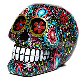 Dia de los Muertos Mexicaans Doodshoofd Bloemen Woonaccessoire