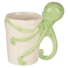 Lisa Parker Octopus - Gevormd Handvat Keramiek Mok