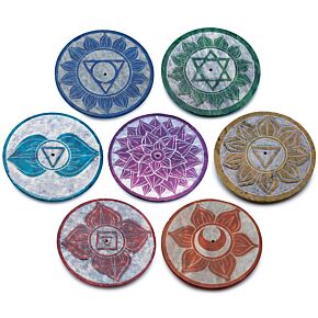 Zeepsteen Chakra Ronde Wierookhouder