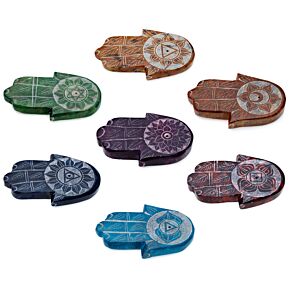 Zeepsteen Chakra Hand Wierookhouder