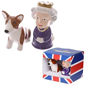 Koningin & Corgi Peper- en Zoutstel