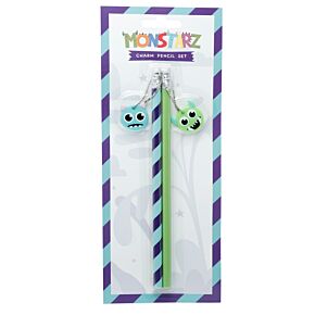 Set van 2  PVC Bedeltjes Potlood - Monstarz Monster