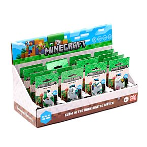 Minecraft Glow in the Dark Digitaal Siliconen Horloge