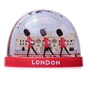 Londen Souvenir Koninklijke Wachter op Parade Medium Glitter Sneeuwbol