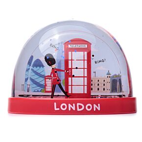 Londen Souvenir Rode Telefooncel & Koninklijke Wachter Sneeuwbol M