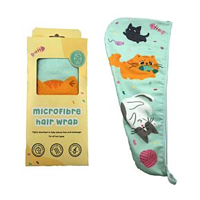 Beans & Co Katten  Microvezel Haarwikkelhanddoek