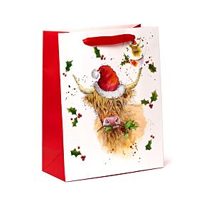 Jan Pashley Kerstmis Highland Coo Cadeautasje L