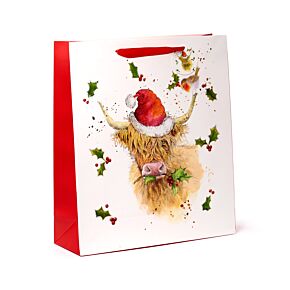 Jan Pashley Kerstmis Highland Coo Cadeautasje XL