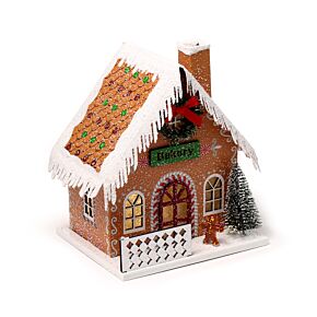 Gemberbrood Bakker Kerstmis Huis LED Decoratie