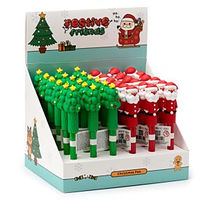 Feestelijke Kerstmis PVC Pen  - Blauw