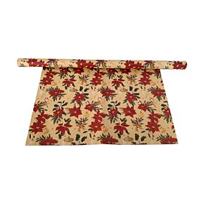 Botanische Kerstmis 3m Cadeaupapier Rol