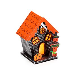 Griezelig  Trick or Treat Pompoen Huis Halloween LED Decoratie