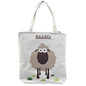 Schaap Katoenen Tas Shopper met rits
