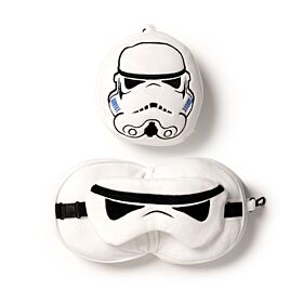 Relaxeazzz Pluche The Original Stormtrooper Rond Reiskussen & Slaapmasker
