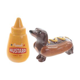 Worsenhond Broodje Mosterd Peper- en Zoutstel