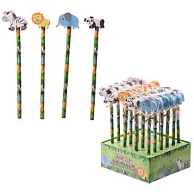 Olifant  Panda Leeuw Zebra - Gum Potlood
