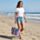 Blauwe Mandala Strandtas & Etui Set