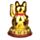 Goudkleurige Maneki Neko Gelukskat Solar Poppetje