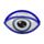 Bescherming Evil Eye Ovaal Haarklauwclip