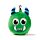 Relaxeazzz Pluche Monstarz Monster Rond Reiskussen & Slaapmasker - Groen