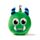 Relaxeazzz Pluche Monstarz Monster Rond Reiskussen & Slaapmasker - Groen