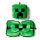Relaxeazzz Minecraft Creeper Rond Reiskussen & Slaapmasker