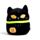 Pluche Squidglys Spooky Zwarte Kat