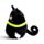 Pluche Squidglys Spooky Zwarte Kat