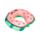 Relaxeazzz Foodiemals Lana de  Watermeloen Pluche Memory Foam Nekkussen