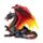 Dark Legends Beschermer van de Nacht Obsidiaan Vuur Draak 21cm