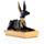Egypte - Zwart & Goud Anubis Achteroverleunend
