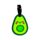 Foodiemals Avocado PVC Kofferlabel Set van 2