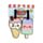 Foodiemals Ijsco & Ijslollie PVC Kofferlabel Set van 2