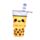 Foodiemals Boba de Bubble Tea Pop Up Canvas Potloodetui