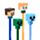 Set van 4 Uitwisbare Pennen Minecraft Chibi Top
