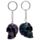 Donker Metallic & Goud Schedel Sleutelhanger