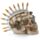 Steam Punk Stijl Schedel met Kogel Mohican Woonaccessoire