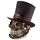 Steam Punk Stijl Schedel met Hoge Hoed Woonaccessoire