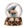 Schedel Sneeuwbol met dieren Woonaccessoire