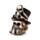 Steampunk Schedel met gasmasker & hoge hoed