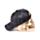 Schedel met basebal cap achterstevoren