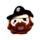 Queasy Squeezies Jolly Rogers Piraat Knijpspeelgoed