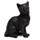 Zwarte Kat Miniatuur Beeldjes