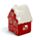 Kerst peperkoekhuisje theelichthouder - Rood & Groen