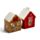 Kerst peperkoekhuisje theelichthouder - Lintjes