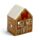Kerst peperkoekhuisje theelichthouder - Lintjes
