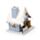 Gouden Slee Scene Kerstmis Huis LED Decoratie